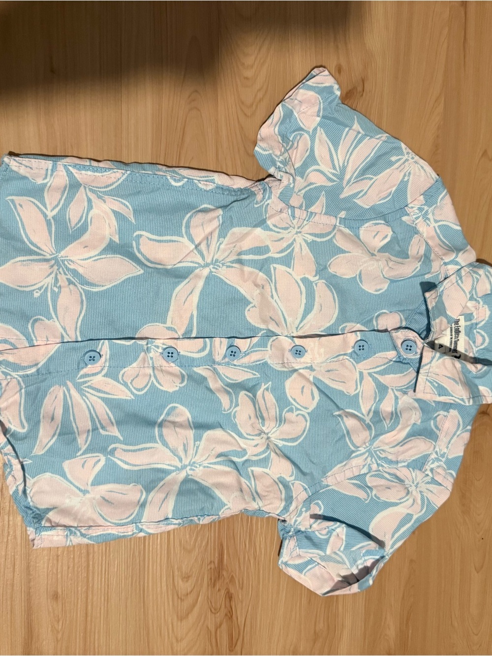 Vintage Endless Sunmer Light pint Blue Floral Short-Sleeve aloha shirt Hawai’i